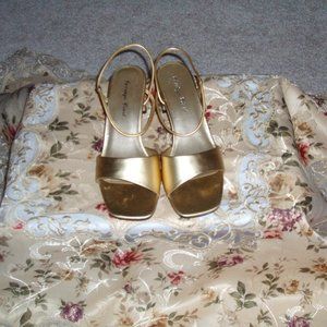 Gold Dressy Sandals  - Size 9 Medium